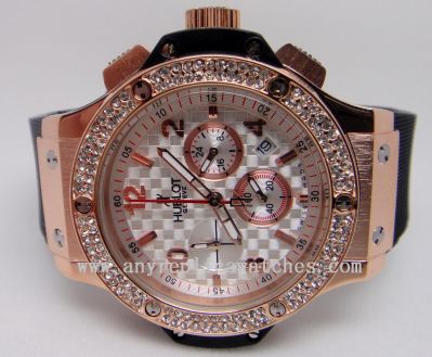 Hublot Big Bang Gold Diamonds - White Carbon Face - Hublot Geneve
